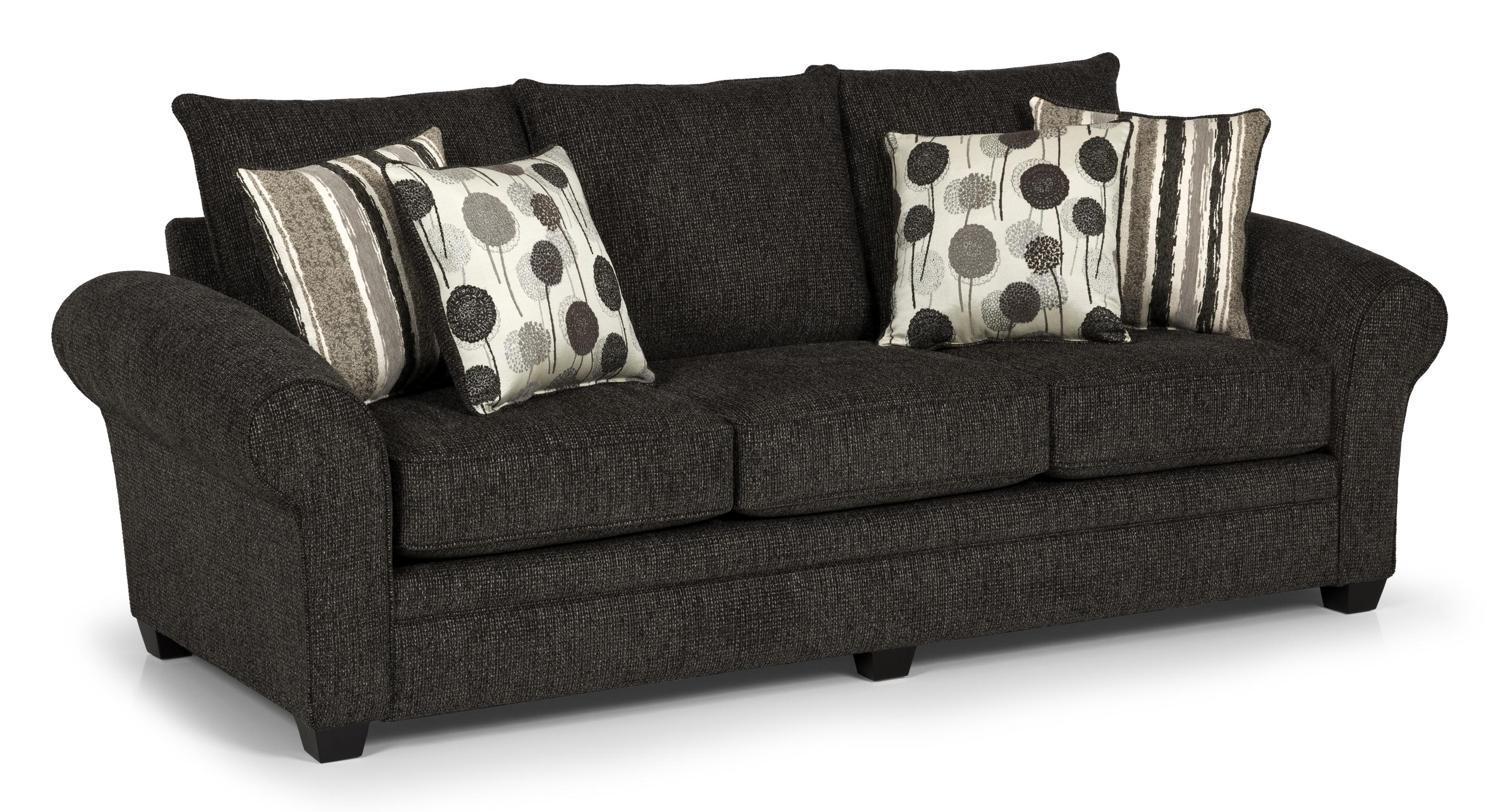 Sunset Home 206 Transitional Three Over Three Sofa with Flared and